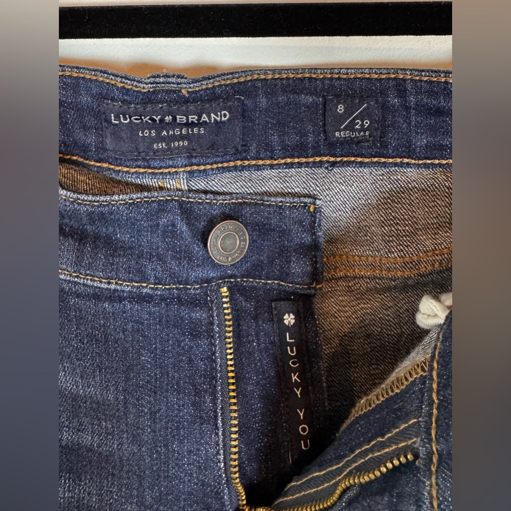 Lucky Brand Sweet Boot Jeans Womens 8 29 Mid Rise Bootcut Dark Wash Stretch NWT - Picture 3 of 9